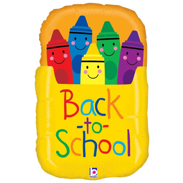 25 inch BACK TO SCHOOL CRAYON BOX - LA Balloons