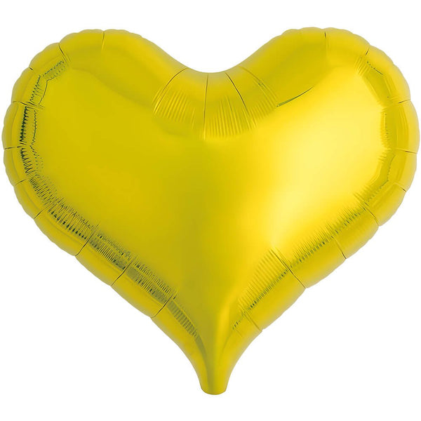 25 inch JELLY HEART - METALLIC GOLD - LA Balloons