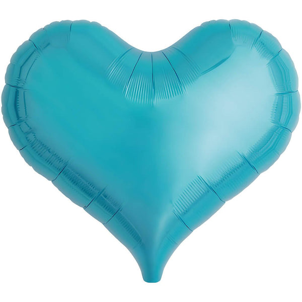 25 inch JELLY HEART - METALLIC LIGHT BLUE - LA Balloons