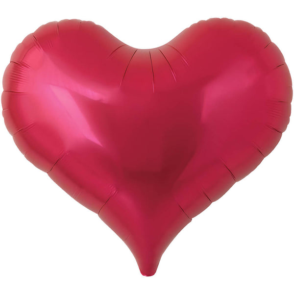 25 inch JELLY HEART - METALLIC RED - LA Balloons