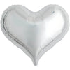 25 inch JELLY HEART - METALLIC SILVER - LA Balloons