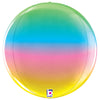 Betallic 22 inch DIMENSIONALS RAINBOW GLOBE Foil Balloon 25030P-B-P