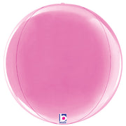 Betallic 22 inch DIMENSIONALS FUCHSIA GLOBE Foil Balloon 25032P-B-P