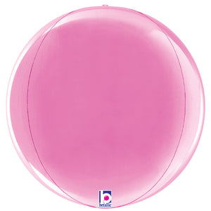 Betallic 22 inch DIMENSIONALS FUCHSIA GLOBE Foil Balloon 25032P-B-P