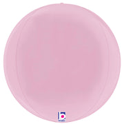 Betallic 22 inch DIMENSIONALS PASTEL PINK GLOBE Foil Balloon 25033P-B-P