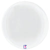 Betallic 22 inch DIMENSIONALS WHITE GLOBE Foil Balloon 25038P-B-P