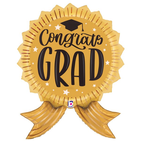 35 inch CONGRATS GRAD GOLD RIBBON