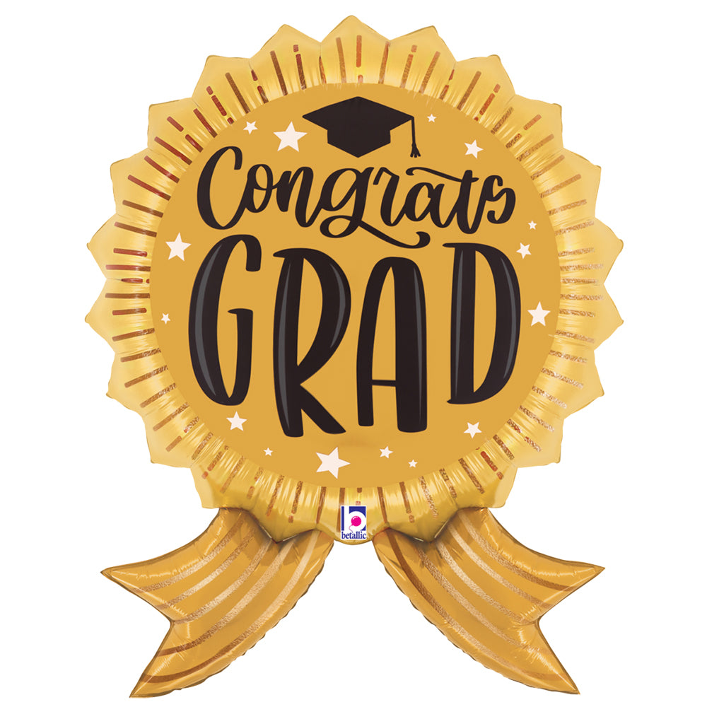 35 inch CONGRATS GRAD GOLD RIBBON