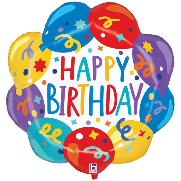 27 inch BIRTHDAY BALLOON WREATH