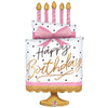 35 inch PINK BOW BIRTHDAY CAKE