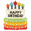 26 inch HAPPY BIRTHDAY CAKE CANDLE STARS - LA Balloons