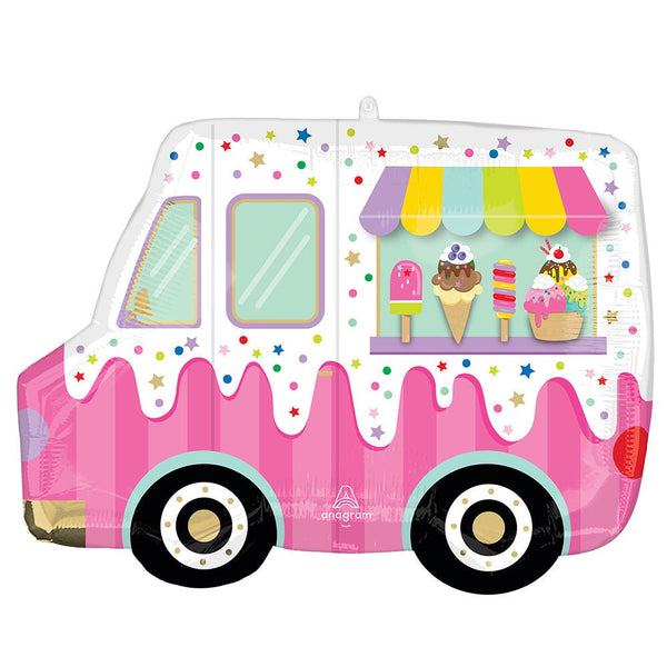 26 inch HERE'S THE SCOOP ICE CREAM TRUCK - LA Balloons