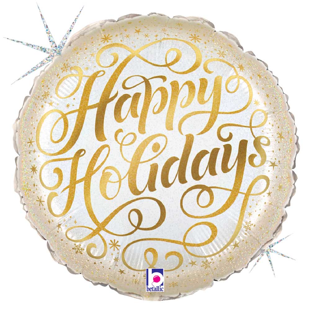 18 inch GLISTENING HAPPY HOLIDAYS