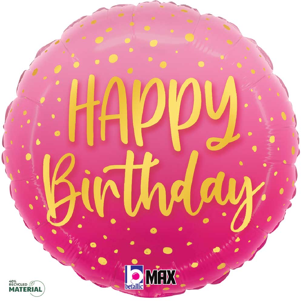 18 inch PINK HAPPY BIRTHDAY