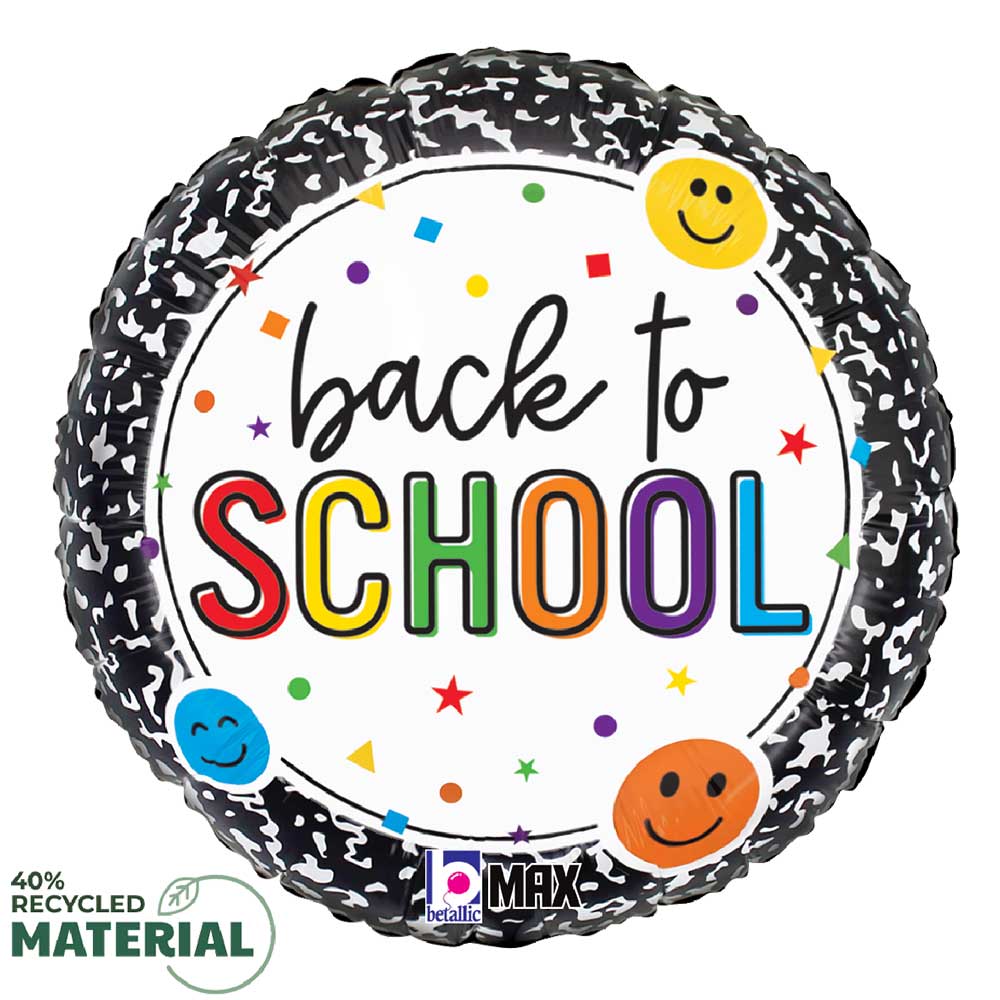 18 inch BACK TO SCHOOL SMILEY COMPOSITION