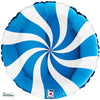 18 inch SWIRLY WHITE & BLUE