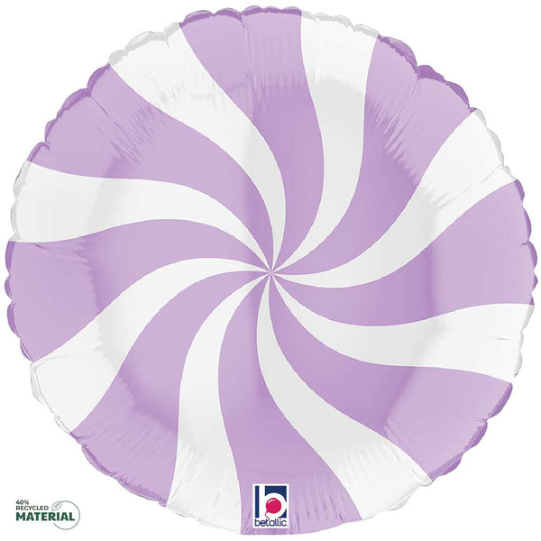 18 inch SWIRLY WHITE & MATTE LILAC