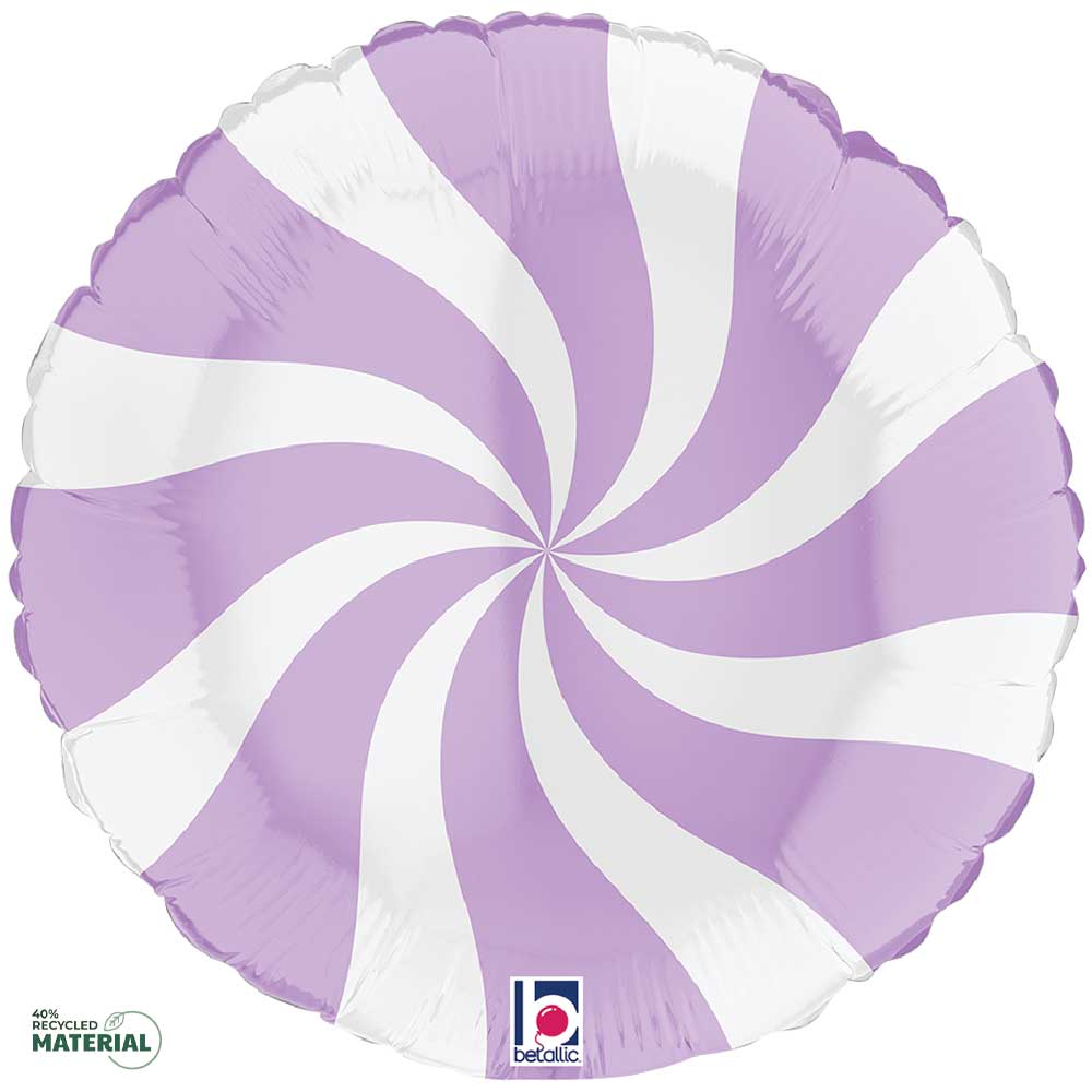 18 inch SWIRLY WHITE & MATTE LILAC