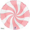 18 inch SWIRLY WHITE & MATTE PINK