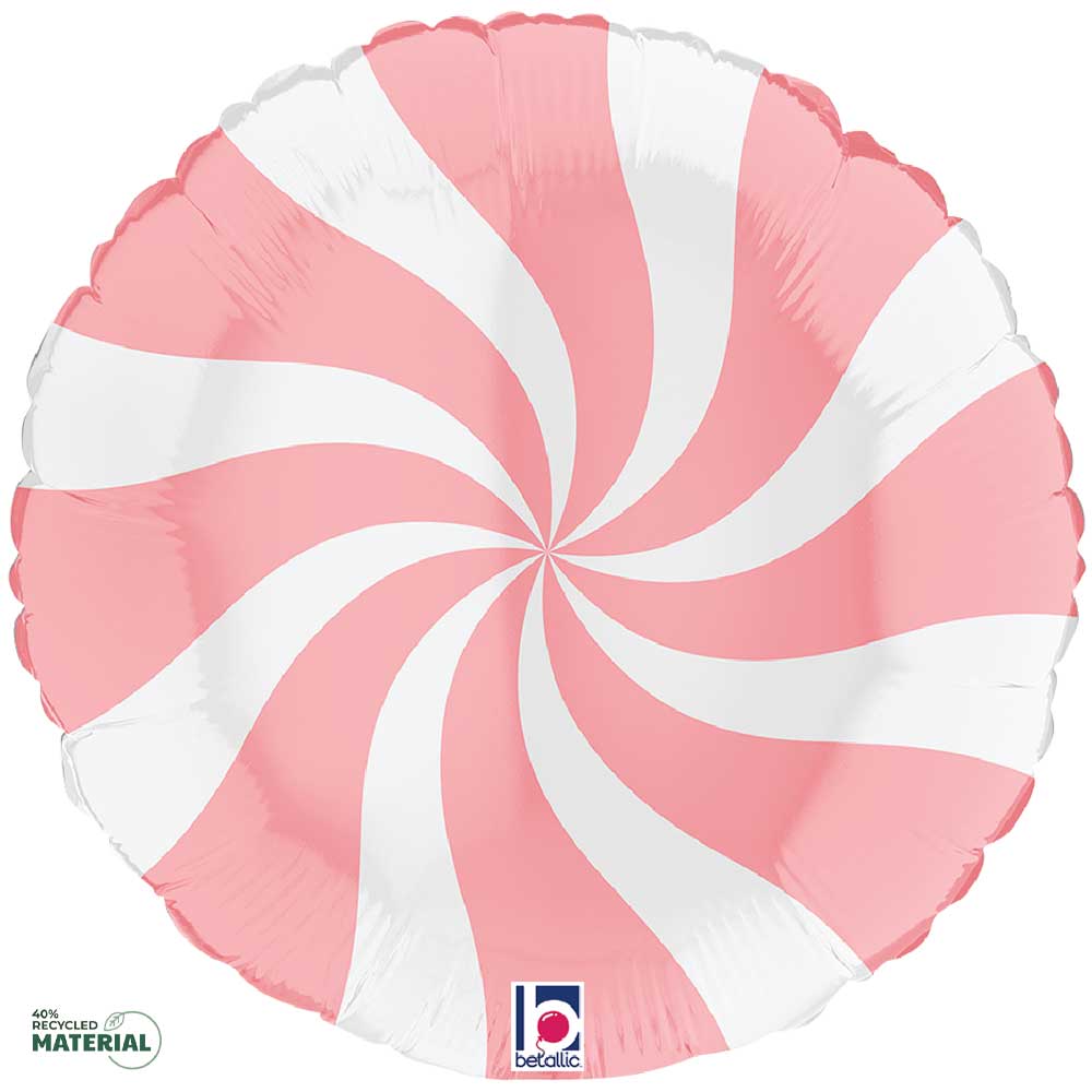 18 inch SWIRLY WHITE & MATTE PINK