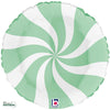 18 inch SWIRLY WHITE & MATTE GREEN