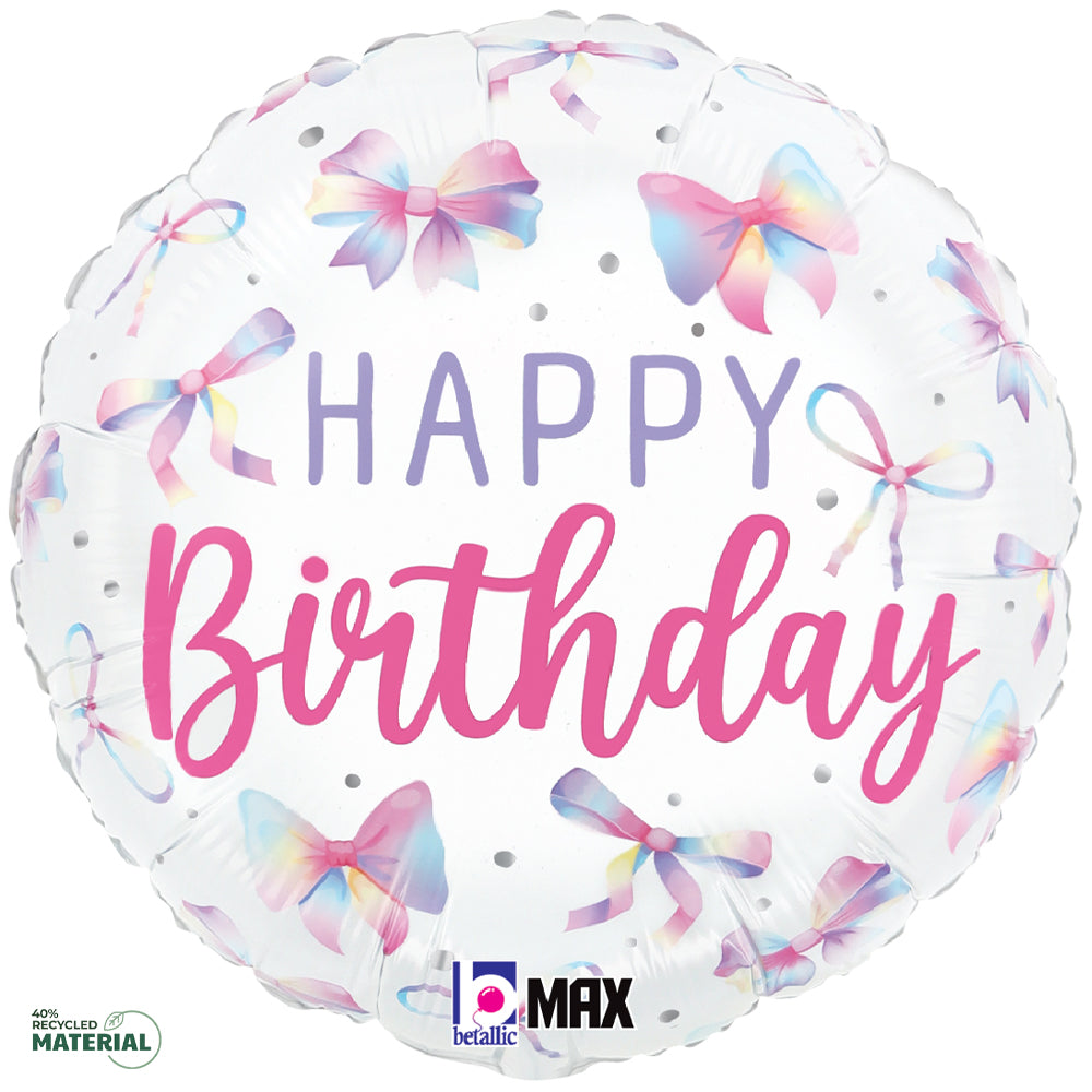 18 inch MULTICOLOR BOW BIRTHDAY