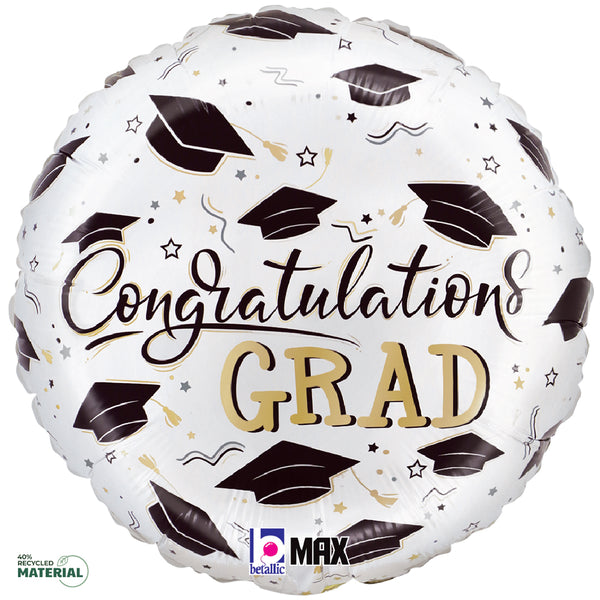 18 inch SATIN CONGRATULATIONS GRAD HATS