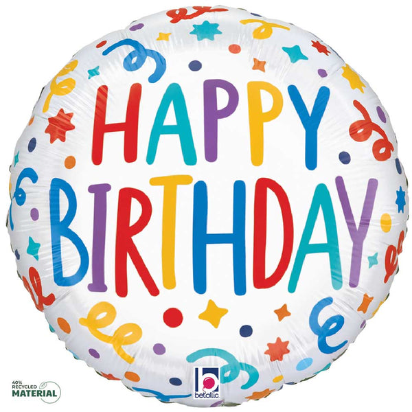 18 inch BIRTHDAY PLAYFUL STREAMERS