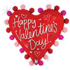 27 inch HAPPY VALENTINE'S DAY POM POM HEART - LA Balloons