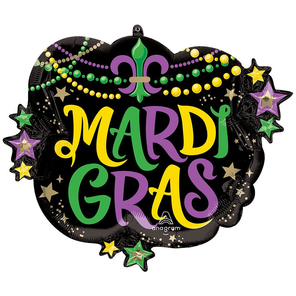 28 inch MARDI GRAS GLITTERING BEADS