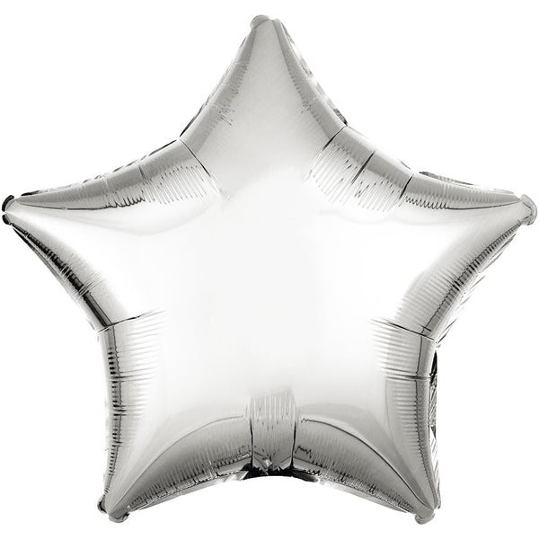 28 inch STAR - METALLIC SILVER - LA Balloons