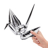 15 inch ORIGAMI CRANE METALLIC SILVER (AIR-FILL ONLY)
