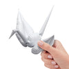 7 inch ORIGAMI CRANE METALLIC WHITE (AIR-FILL ONLY)
