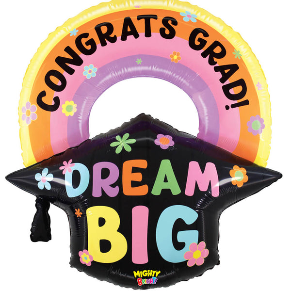 30 inch CONGRATS GRAD! DREAM BIG PASTEL - LA Balloons