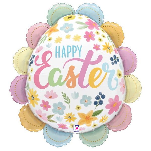 30 inch RUFFLED FLORAL EASTER EGG - LA Balloons
