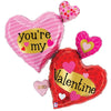 30 inch VALENTINE PATTERN MULTI HEARTS - LA Balloons