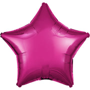 Anagram 19 inch STAR - METALLIC FUCHSIA Foil Balloon 31566-02-A-U