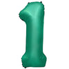 32 inch NUMBER 1 - METAL BALLOONS - GREEN - LA Balloons