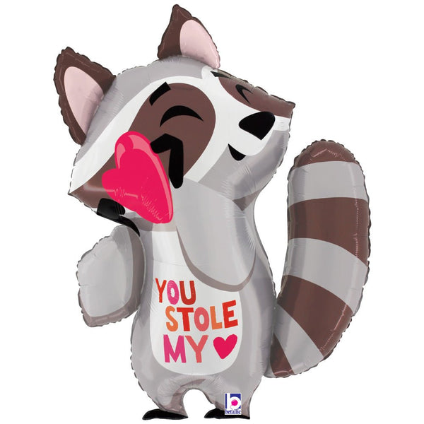 32 inch YOU STOLE MY HEART RACCOON - LA Balloons