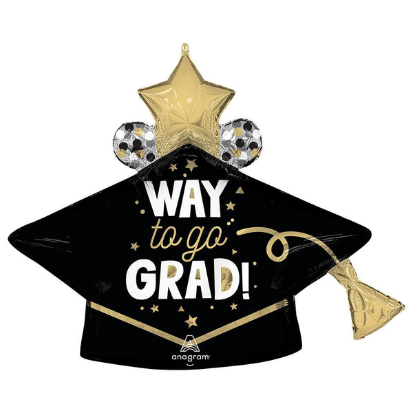 33 inch WAY TO GO GRAD CAP - LA Balloons