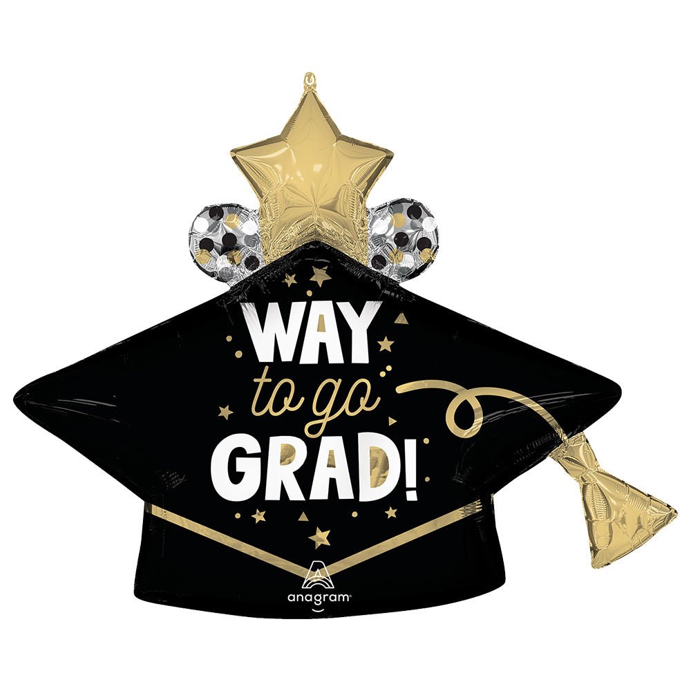 33 inch WAY TO GO GRAD CAP