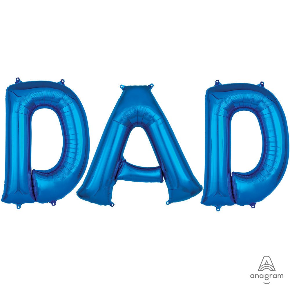 34 Inch Anagram Dad Letters Kit Foil Balloon - LA Balloons