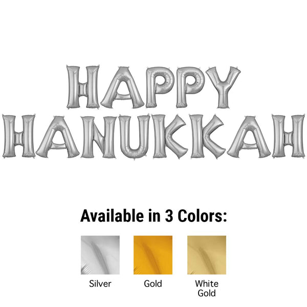 34 inch HAPPY HANUKKAH - ANAGRAM LETTERS KIT - LA Balloons