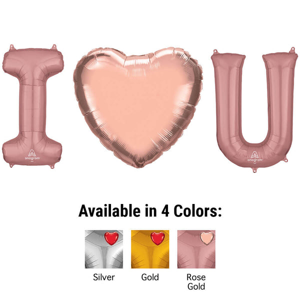 34 inch I (HEART) U - ANAGRAM LETTERS KIT - LA Balloons