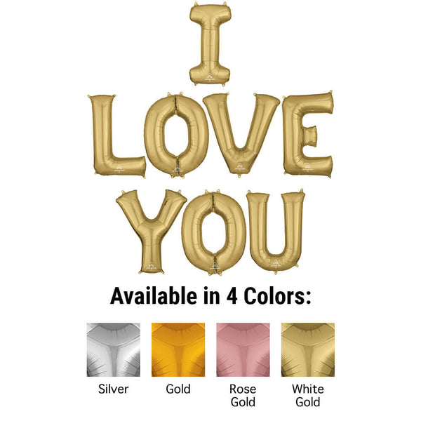 34 inch I LOVE YOU - ANAGRAM LETTERS KIT - LA Balloons