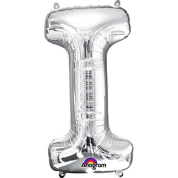 34 inch LETTER I - ANAGRAM - SILVER - LA Balloons