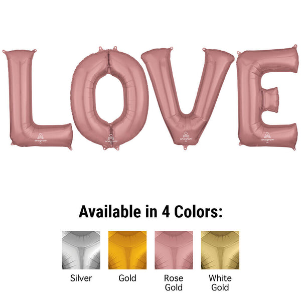 34 inch LOVE - ANAGRAM LETTERS KIT - LA Balloons