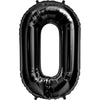 34 inch NUMBER 0 - KALEIDOSCOPE - BLACK - LA Balloons