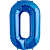 34 inch NUMBER 0 - KALEIDOSCOPE - ROYAL BLUE - LA Balloons