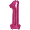 34 inch NUMBER 1 - KALEIDOSCOPE - PINK - LA Balloons